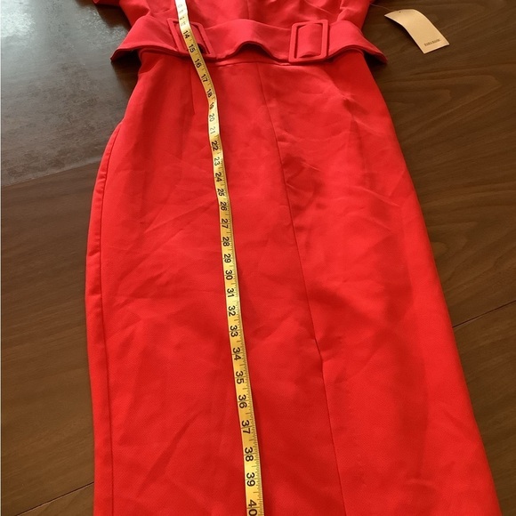 Zara Basics Red Belted Dress Size Small - Picture 12 of 13